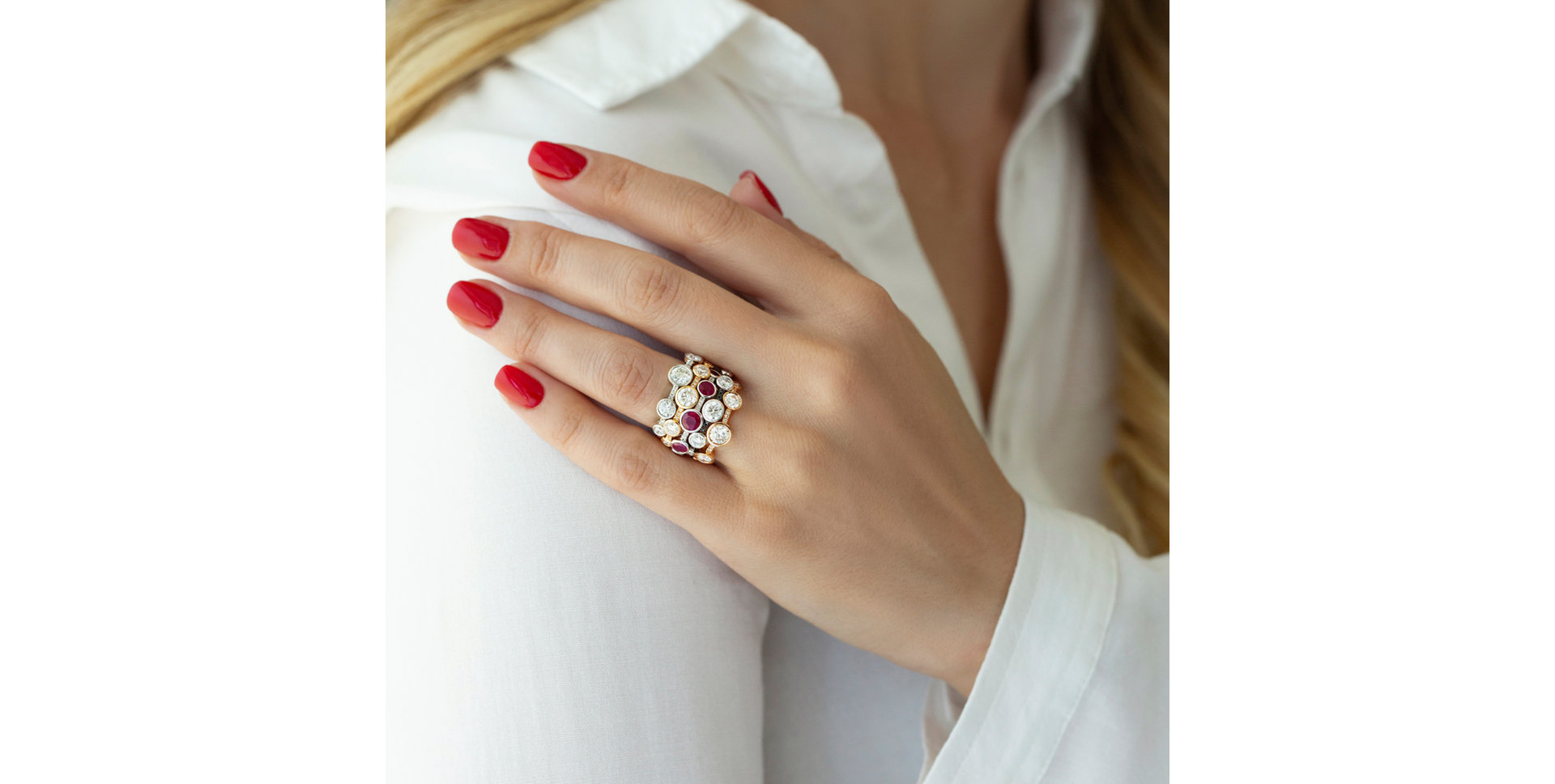 Prsteň s hnedými diamantmi Galaxy of Passion