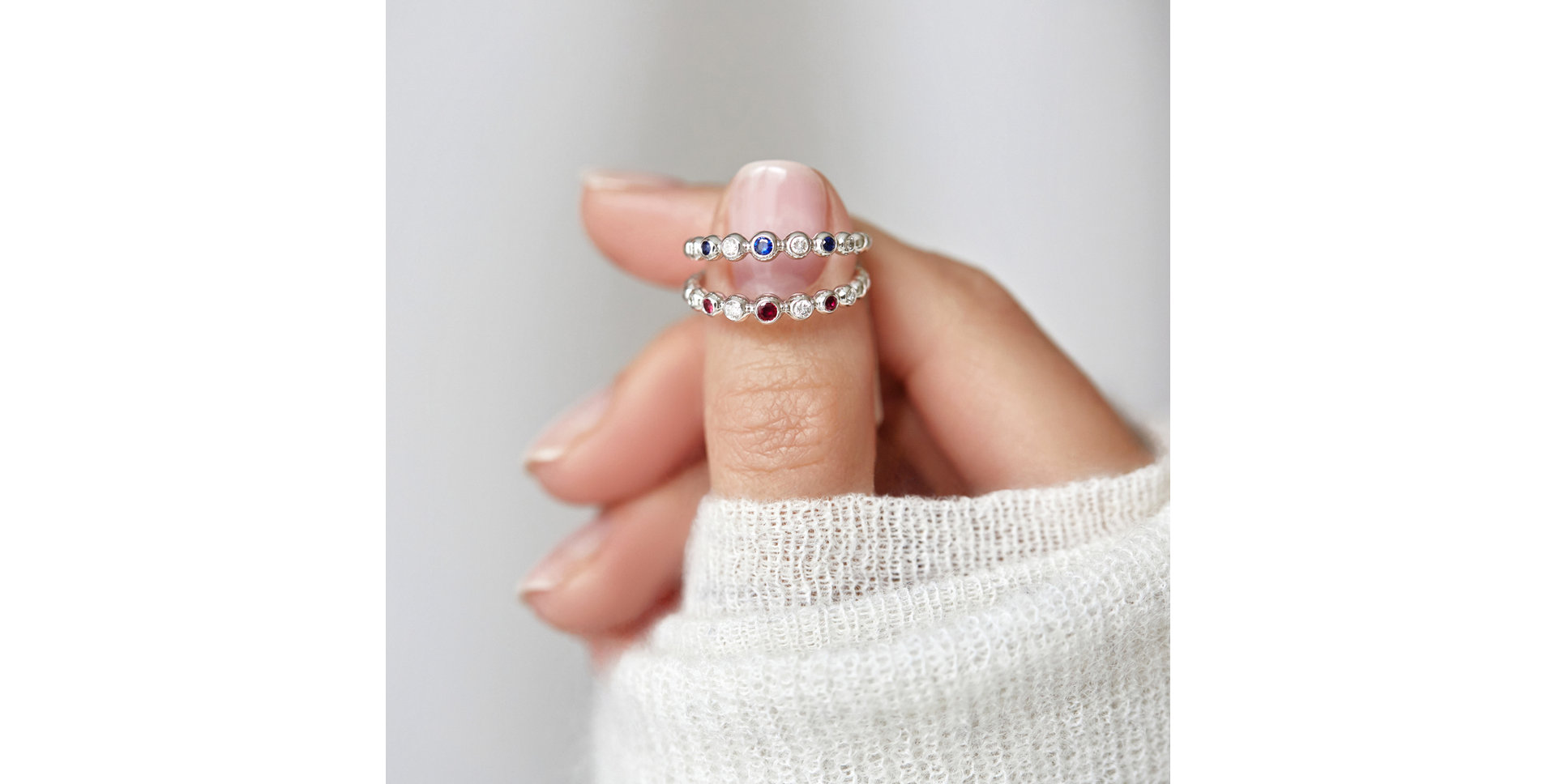 Prsteň s diamantmi a smaragdmi Shiny Dots