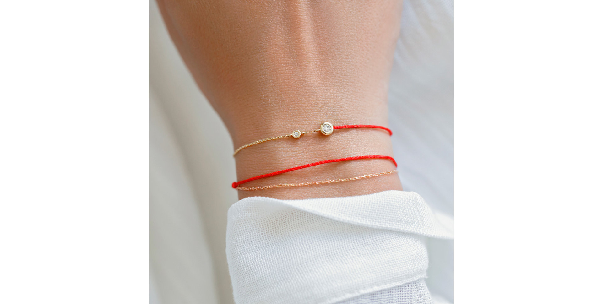 Diamantový náramok so šnúrkou Effect Dots