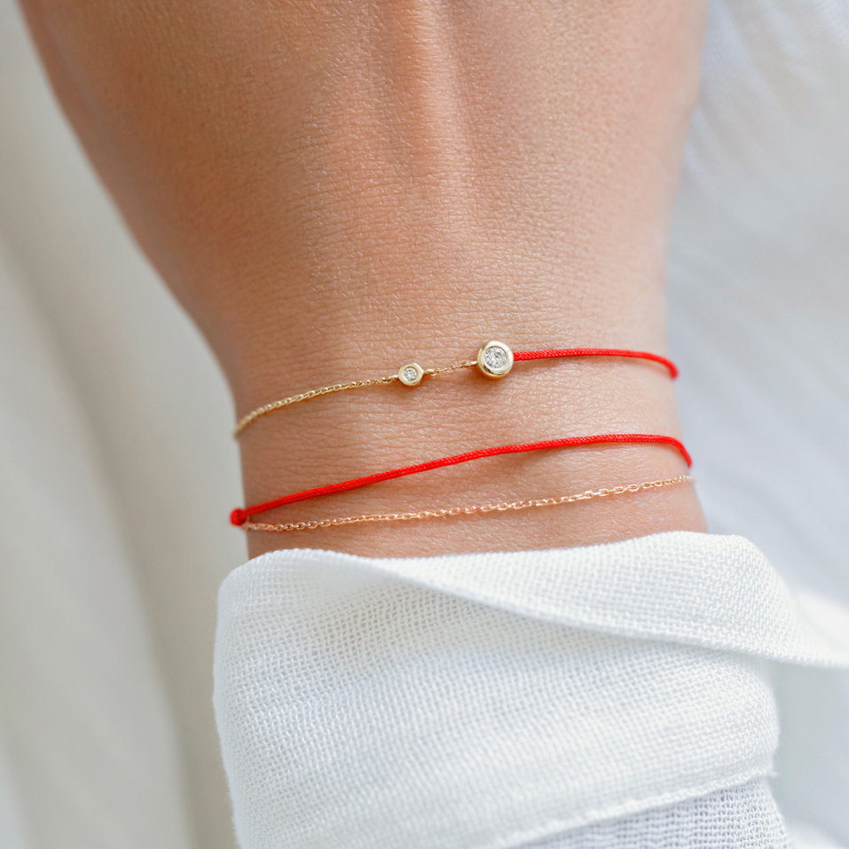 Diamantový náramok so šnúrkou Effect Dots