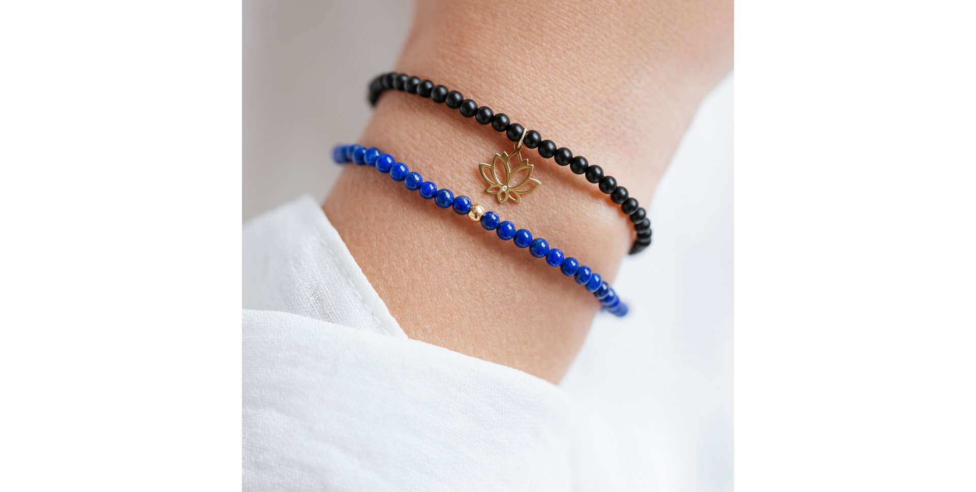 Diamantový náramok s achátmi Dark Lotus