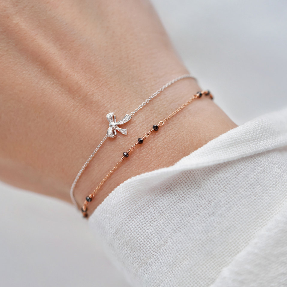 Náramok s čiernymi diamantmi Deep Melody