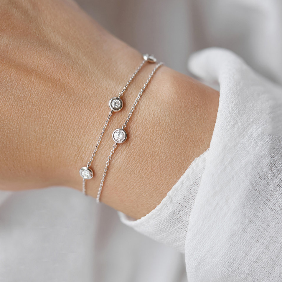 Náramok s diamantom Dot of Happines