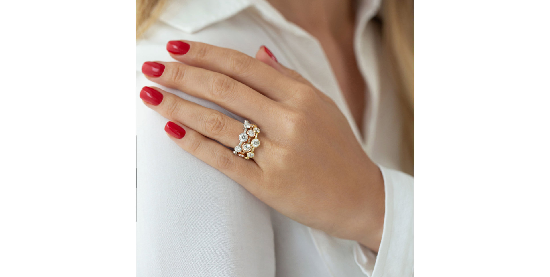 Prsteň s bielymi a hnedými diamantmi Galaxy of Passion