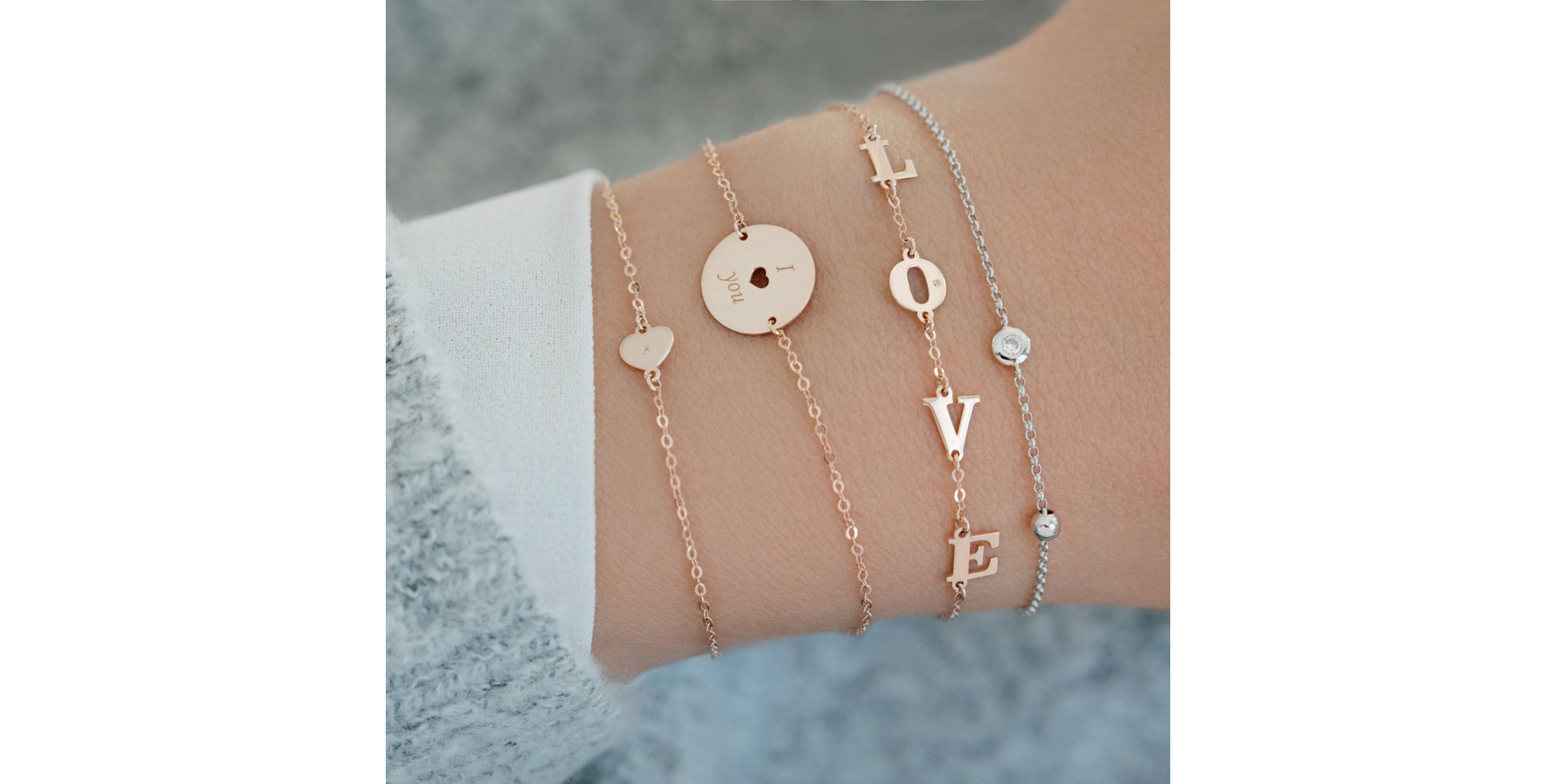 Náramok s diamantom Sky Message