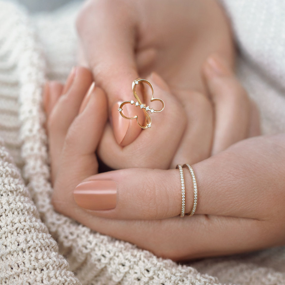 Prsteň s diamantmi Double Beauty