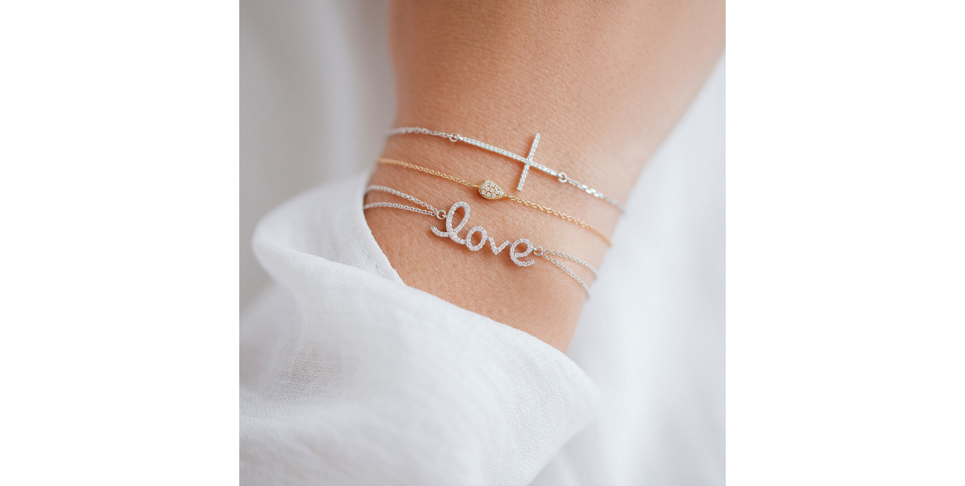 Náramok s diamantmi Shiny Cross