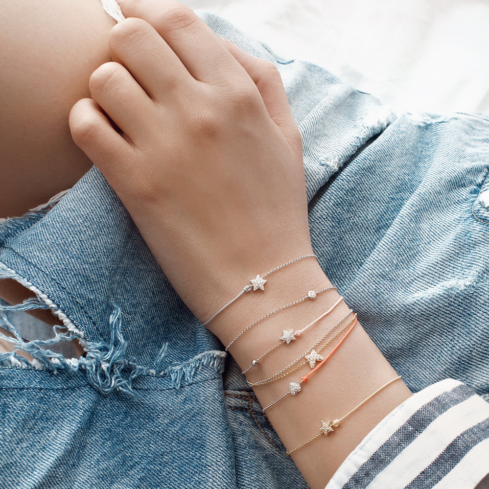 Diamantový náramok so šnúrkou Dream Message