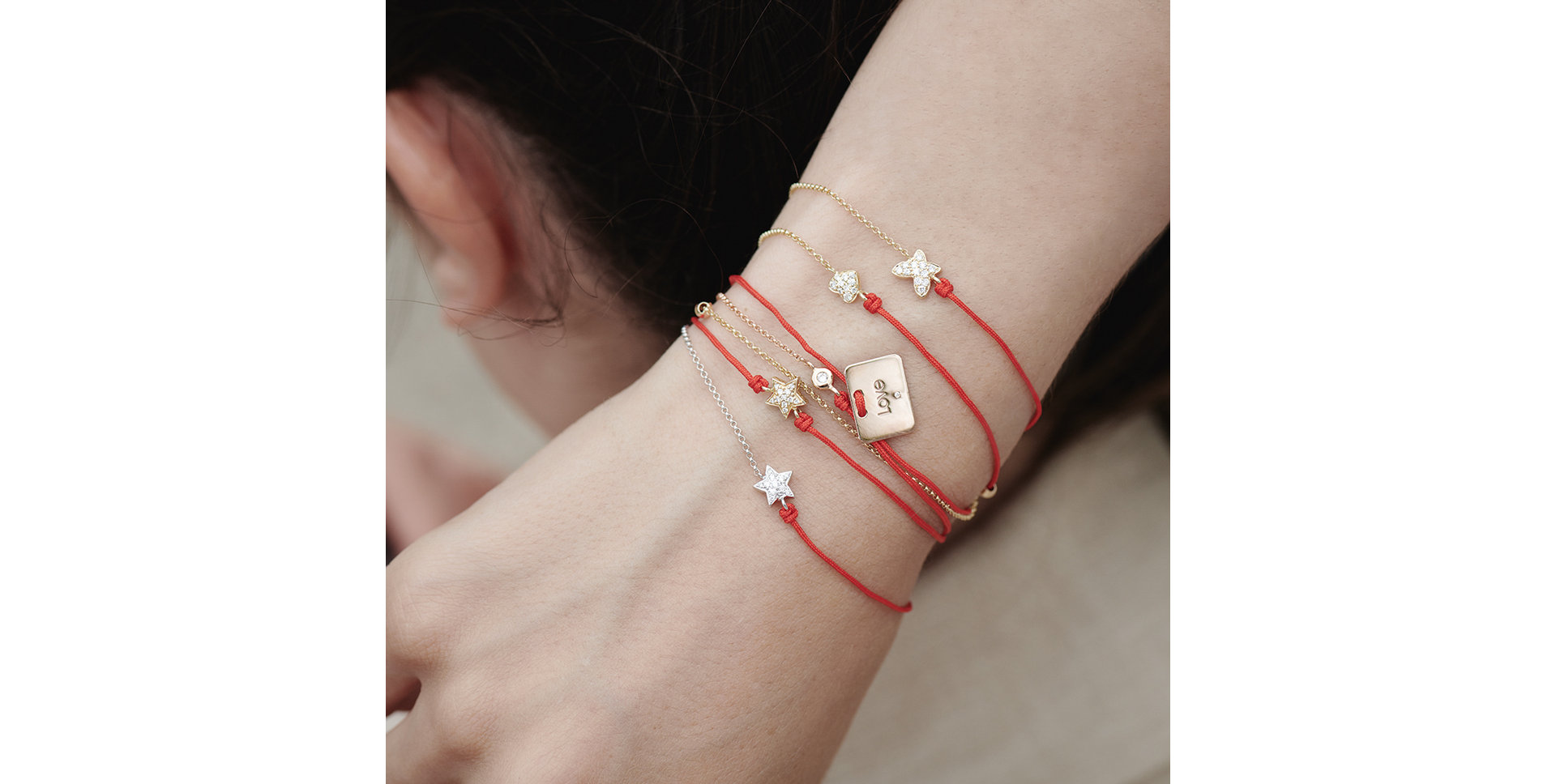 Diamantový náramok so šnúrkou Be a Star