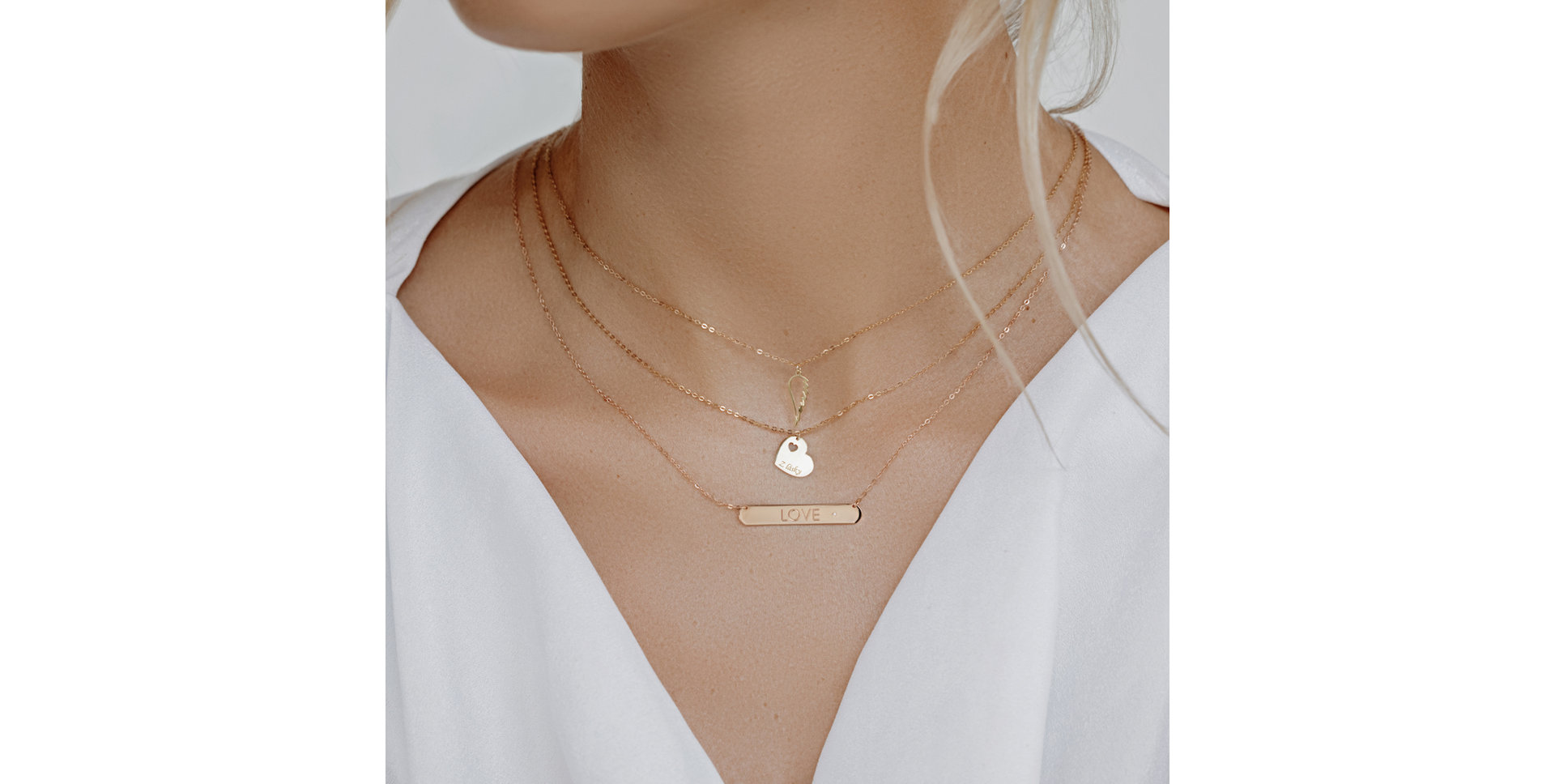 Náhrdelník s diamantom Double Love