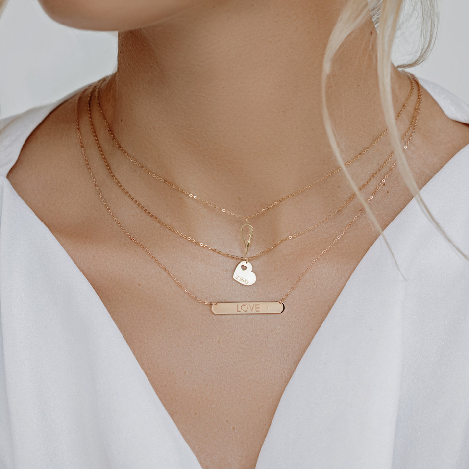 Náhrdelník s diamantom Double Love