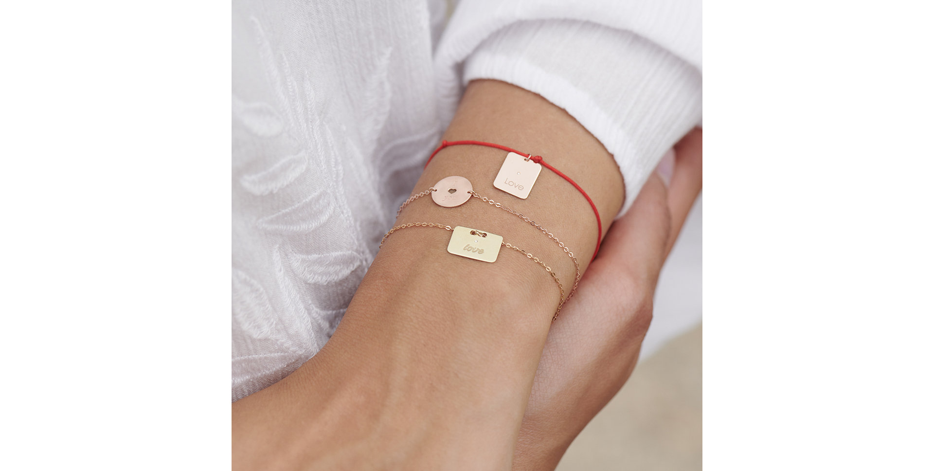 Náramok s diamantom I love you