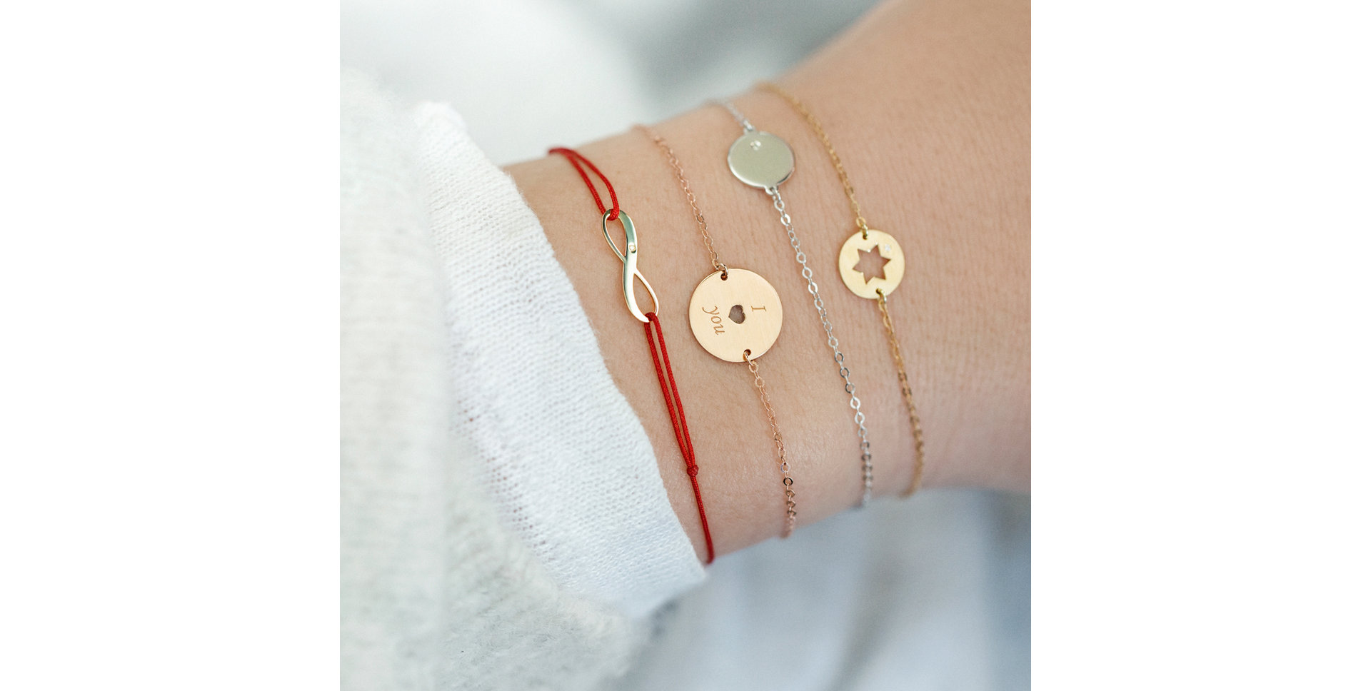 Náramok s diamantom I love you