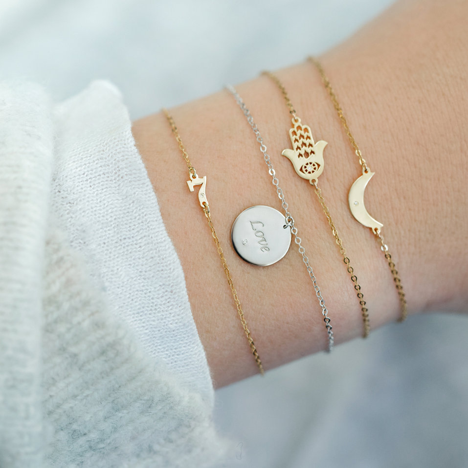 Náramok s diamantom Love