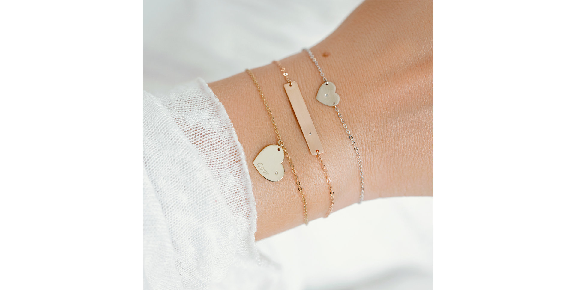 Náramok s diamantom Amour Heart