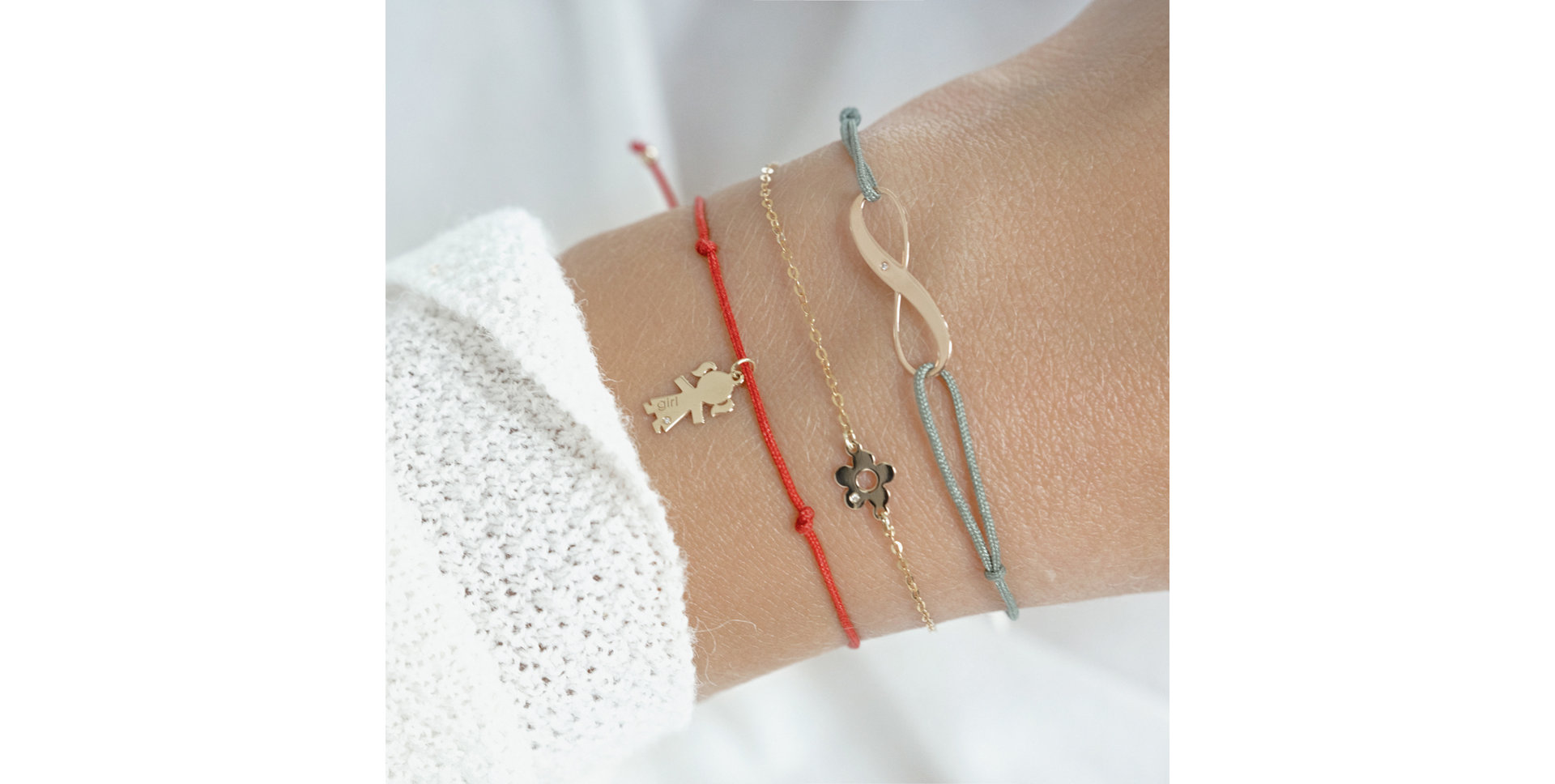 Diamantový náramok so šnúrkou Infinity