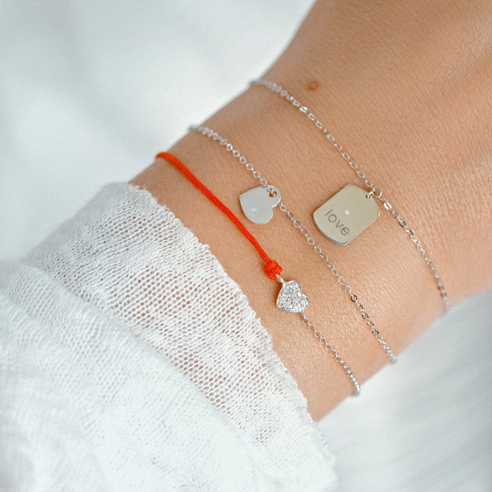 Náramok s diamantom Love