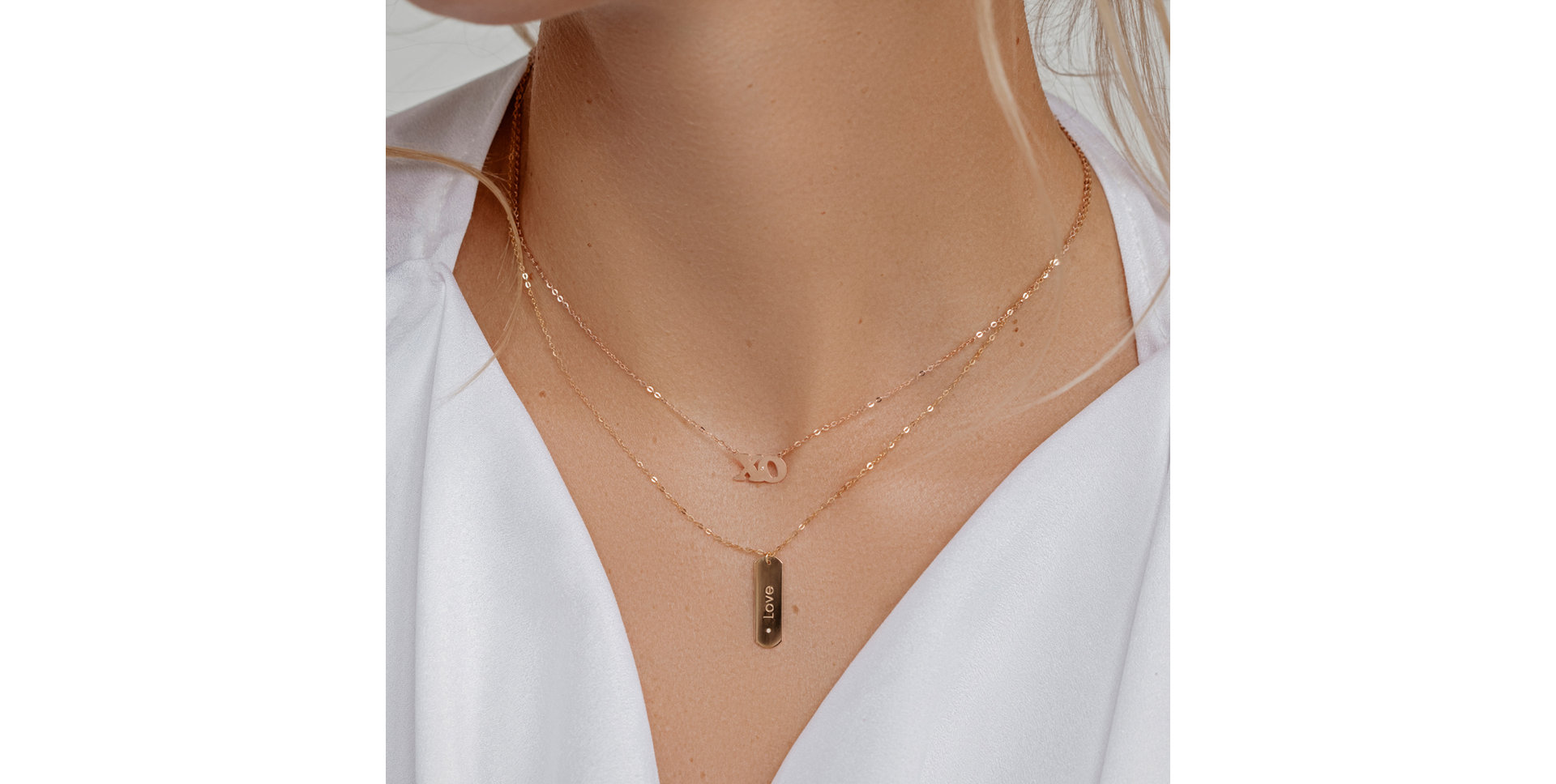 Náhrdelník s diamantom Love Stamp