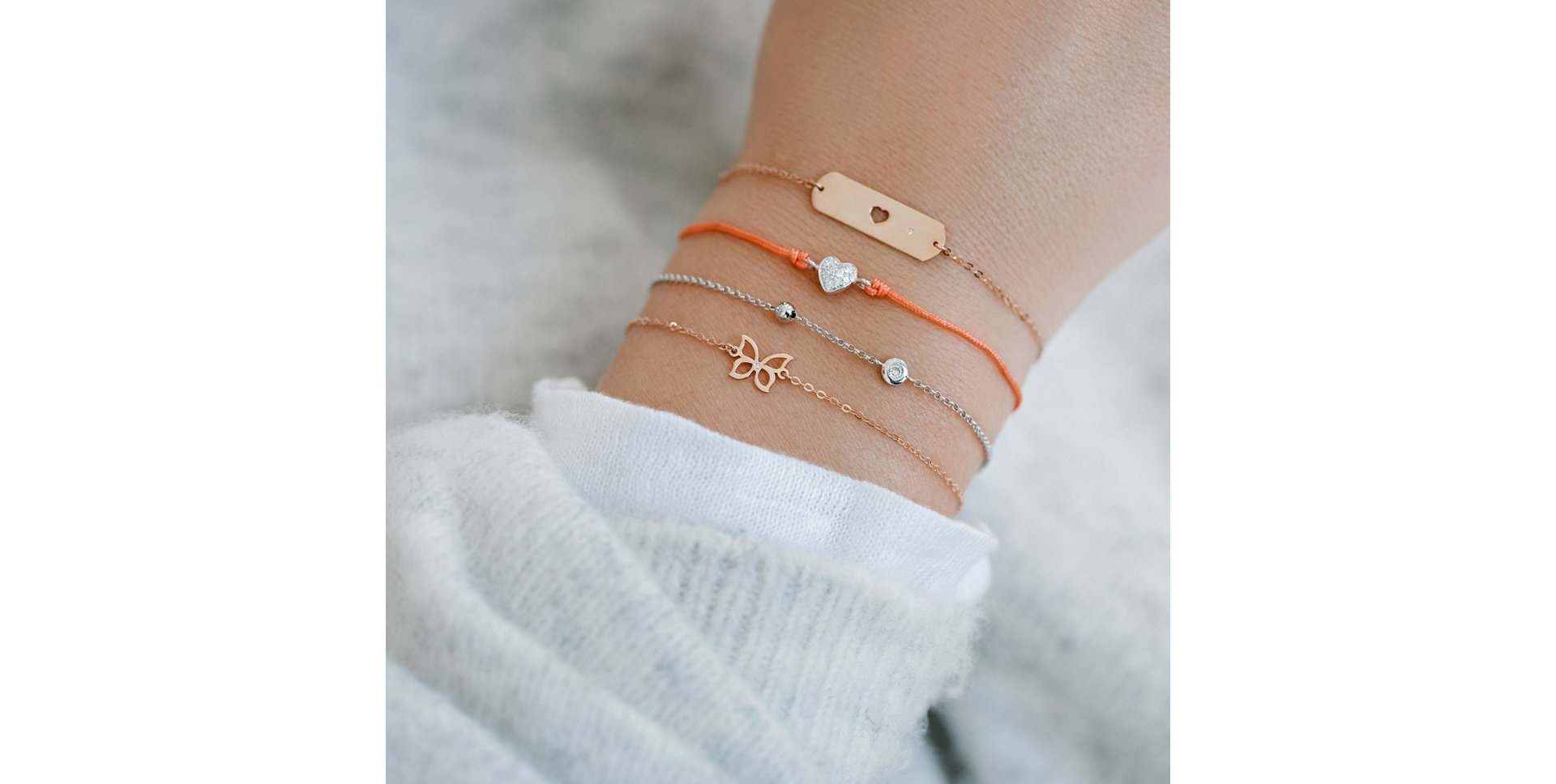 Náramok s diamantom Charming Heart