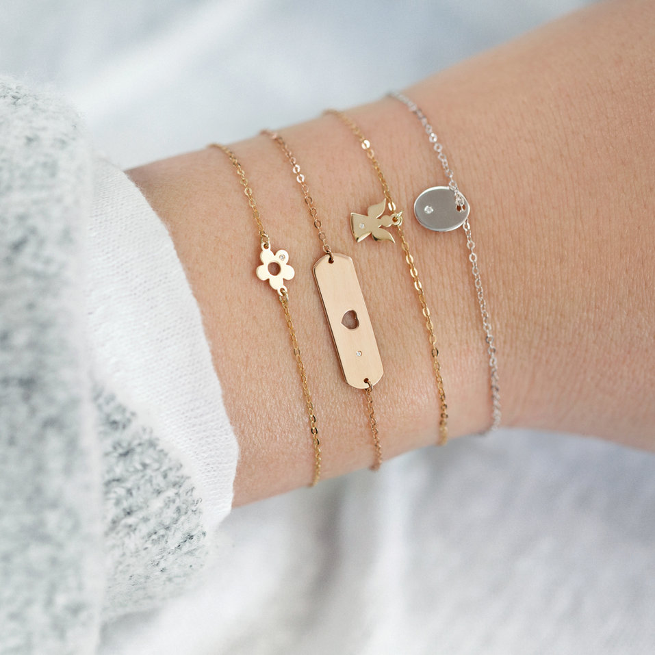 Náramok s diamantom Charming Heart