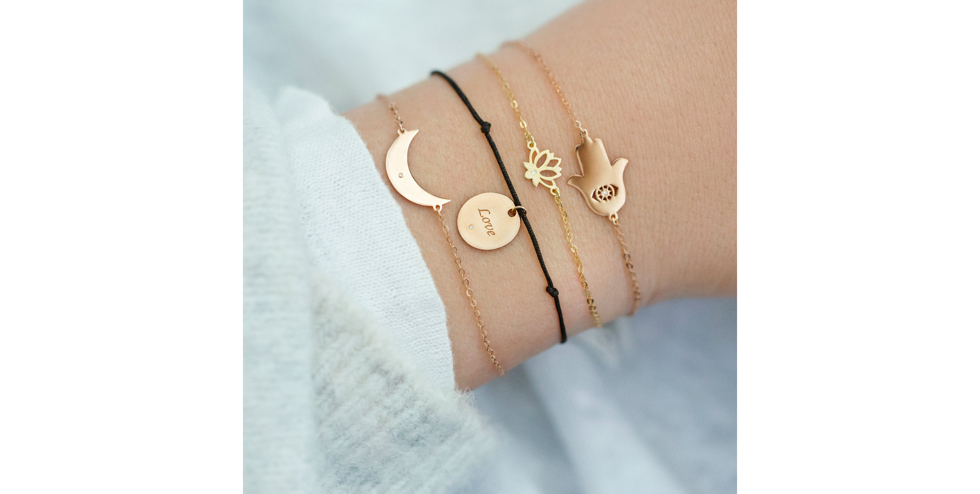 Diamantový náramok so šnúrkou Secret Love