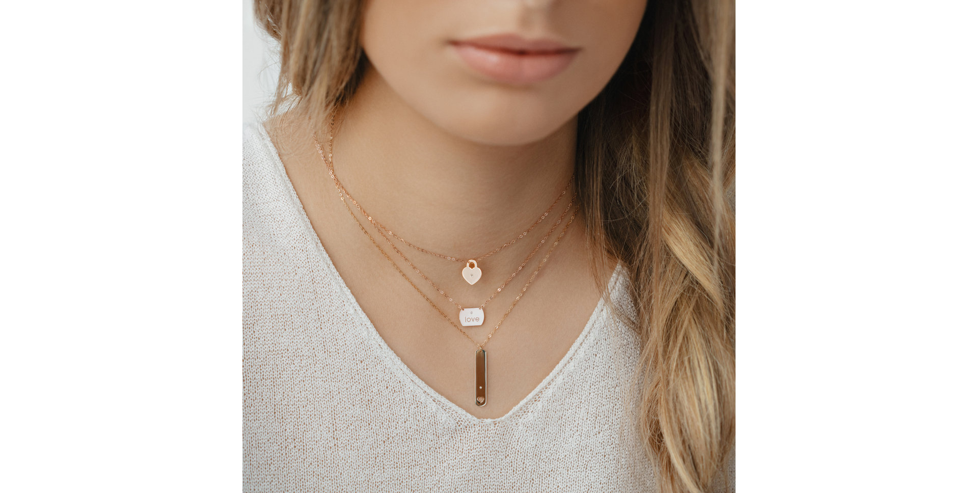 Náhrdelník s diamantom Military Heart