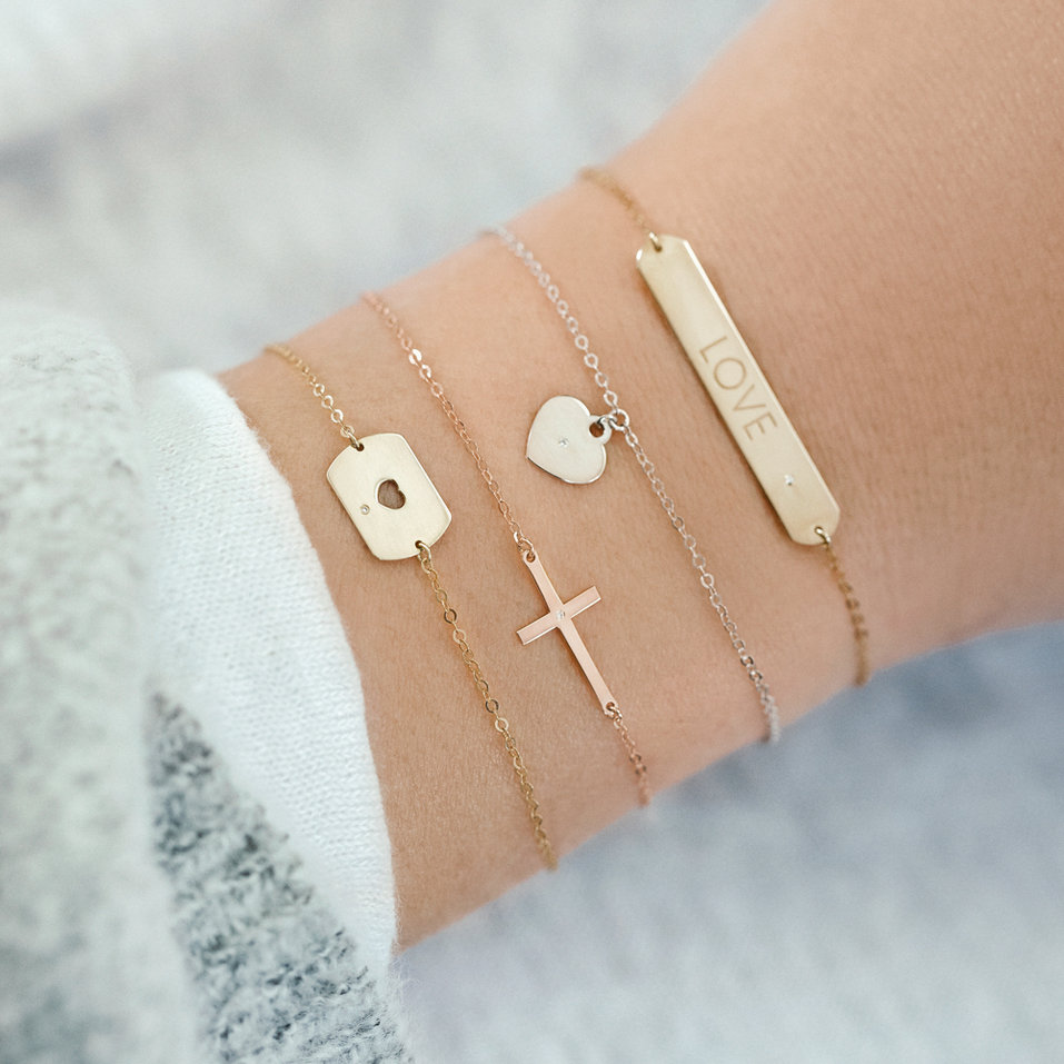 Náramok s diamantom Love Military