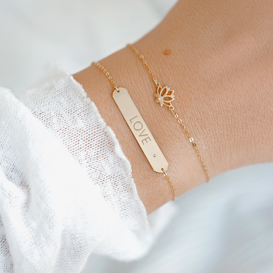 Náramok s diamantom Love Military