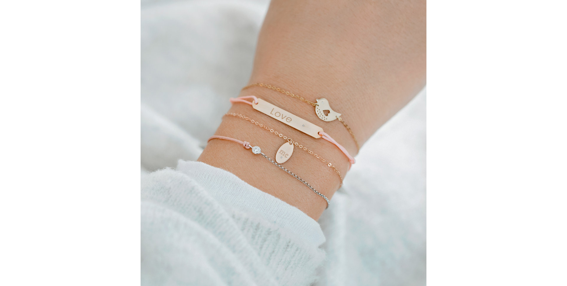 Náramok s diamantom Love Amour Message