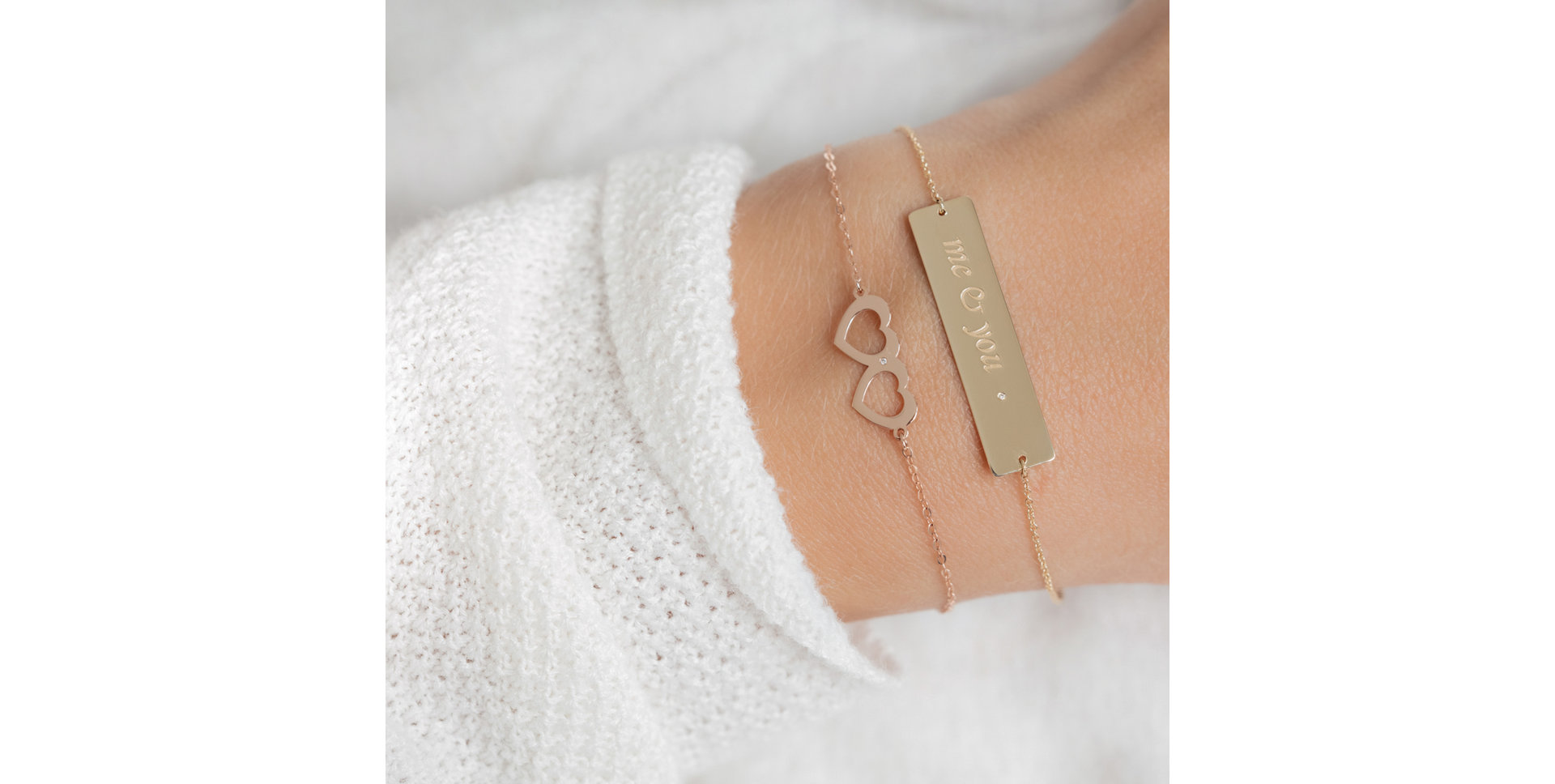 Náramok s diamantom Me and You