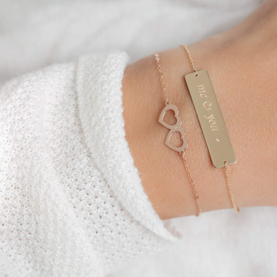 Náramok s diamantom Me and You