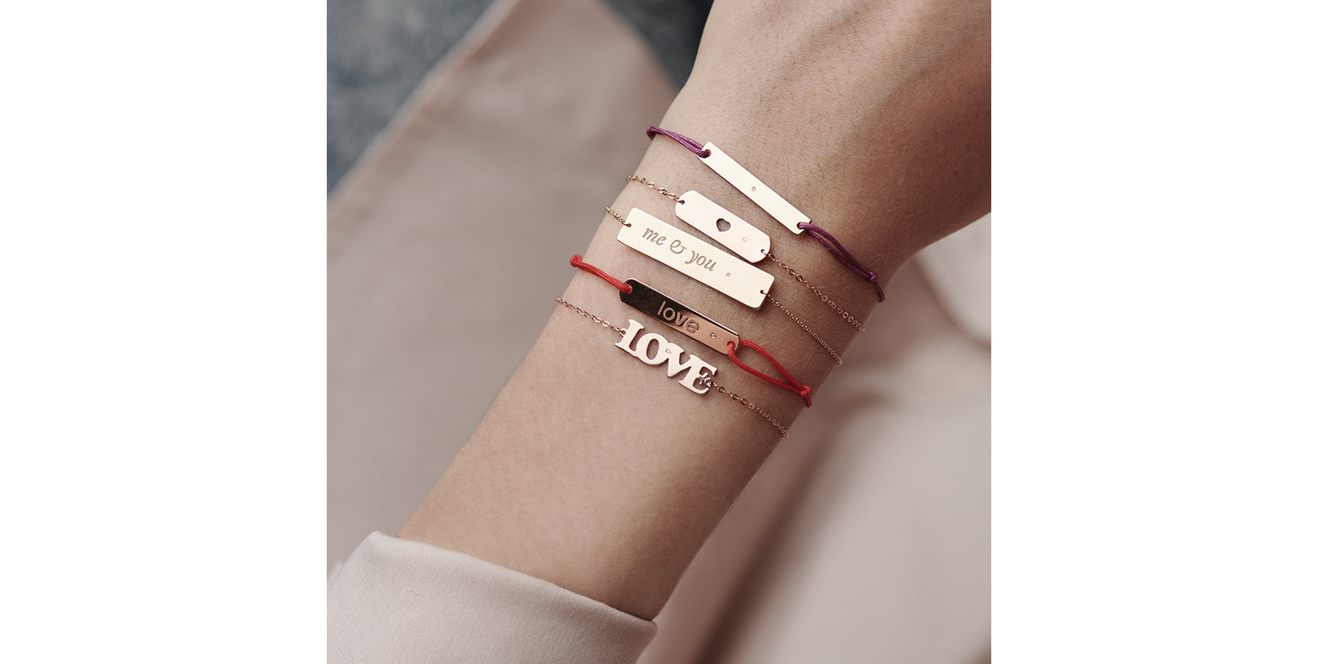 Náramok s diamantom Love