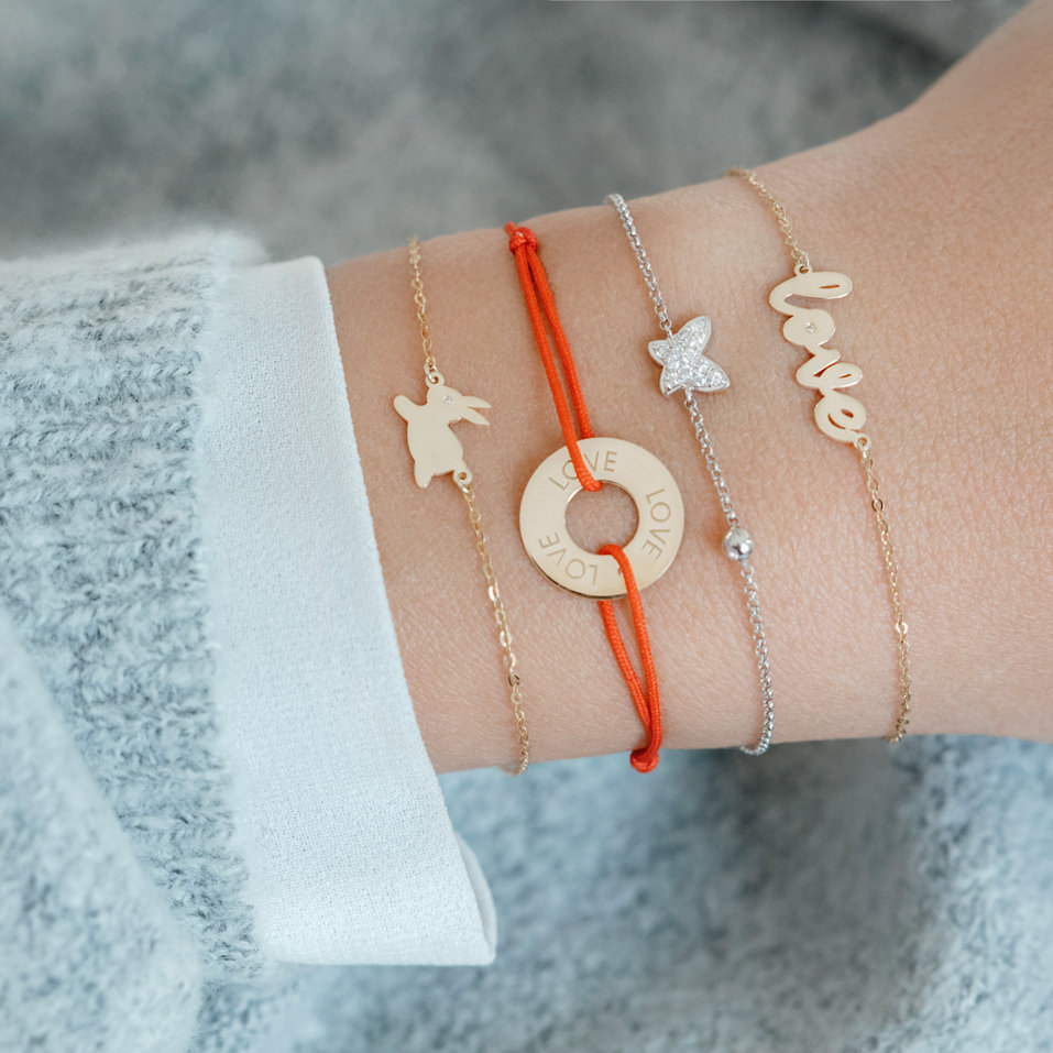 Náramok s diamantom Love