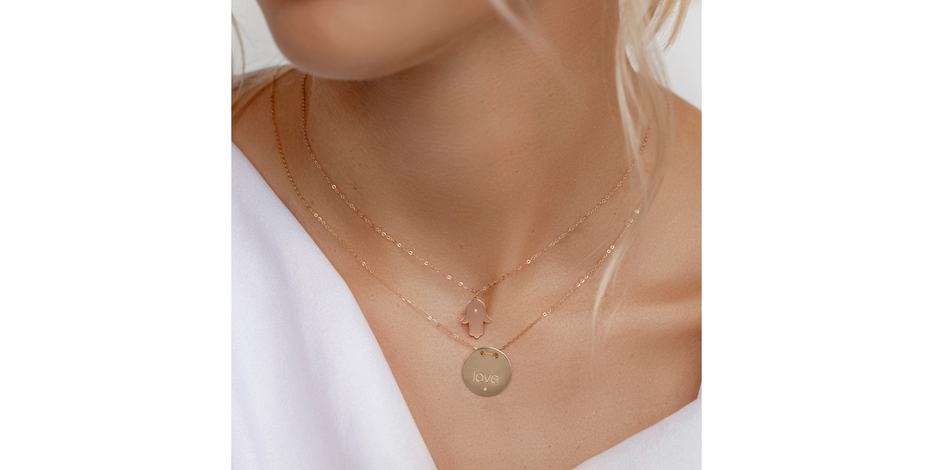 Náhrdelník s diamantom Love Stamp