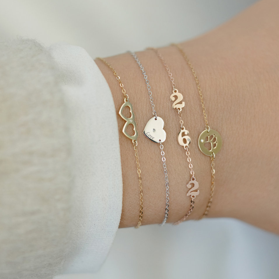 Náramok s diamantom Heart Love