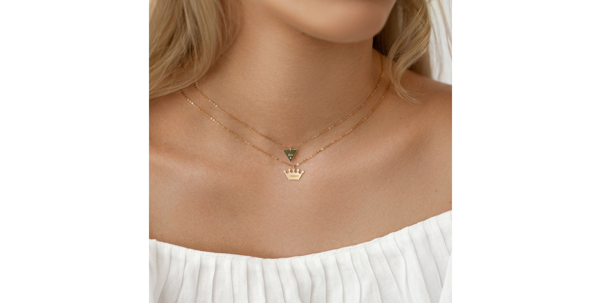 Náhrdelník s diamantom Triangle Love