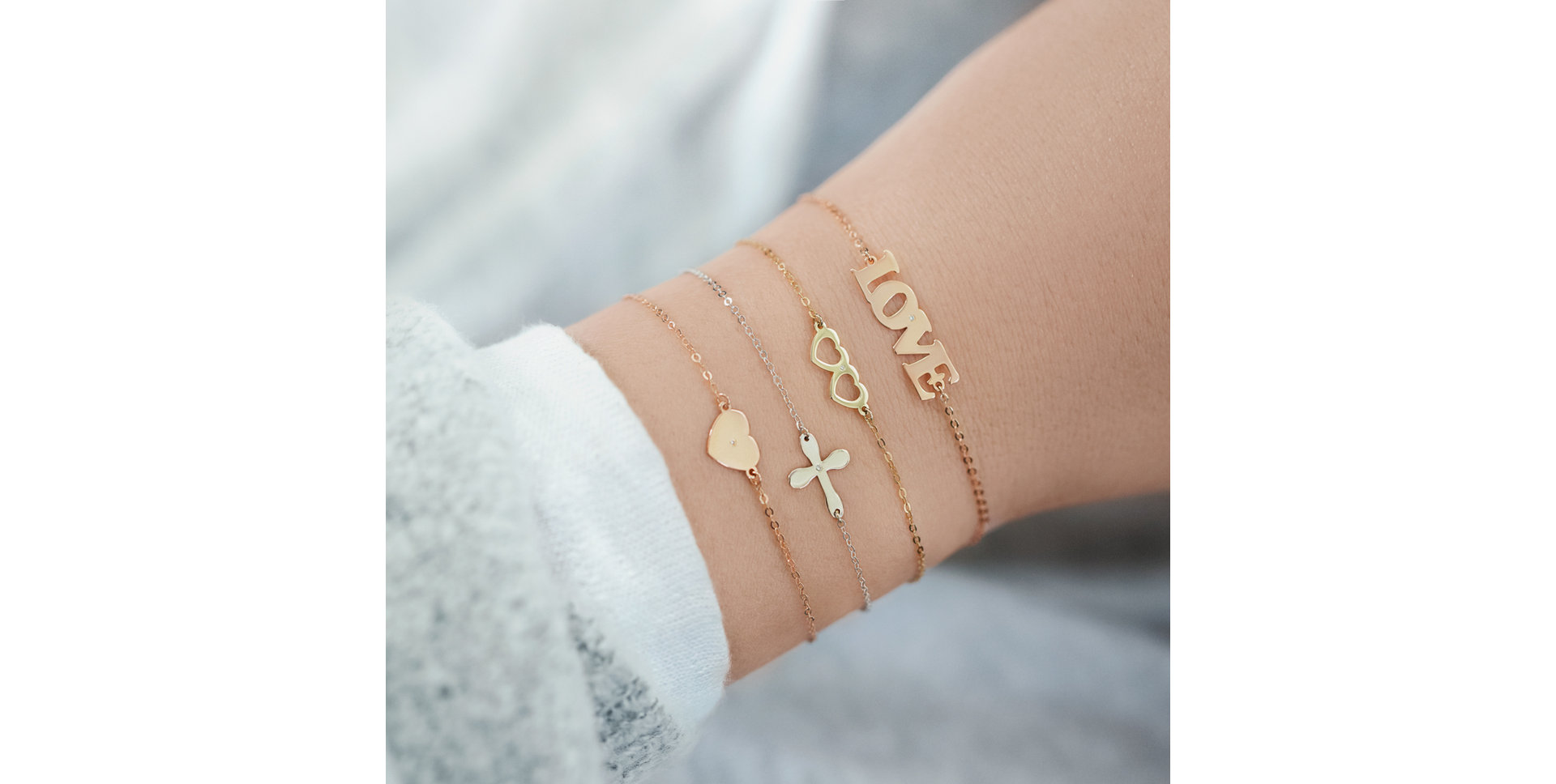 Náramok s diamantom Glittering Heart