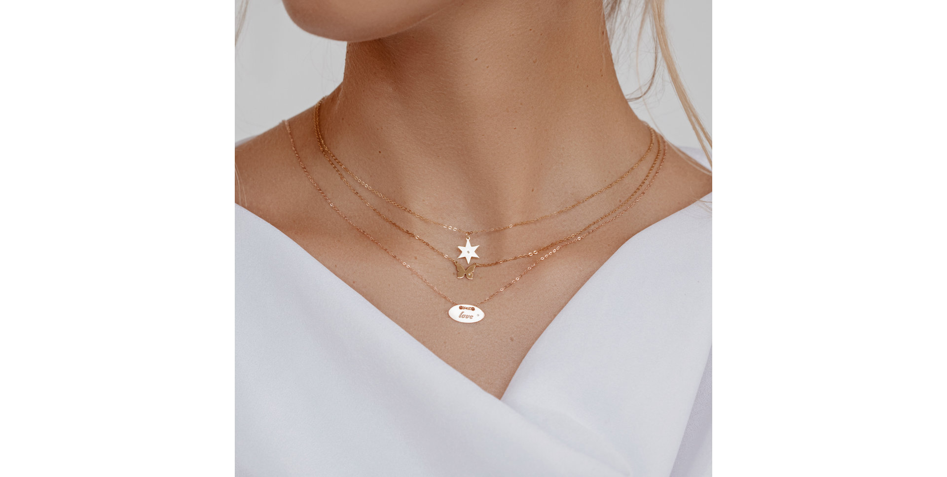 Náhrdelník s diamantom Star