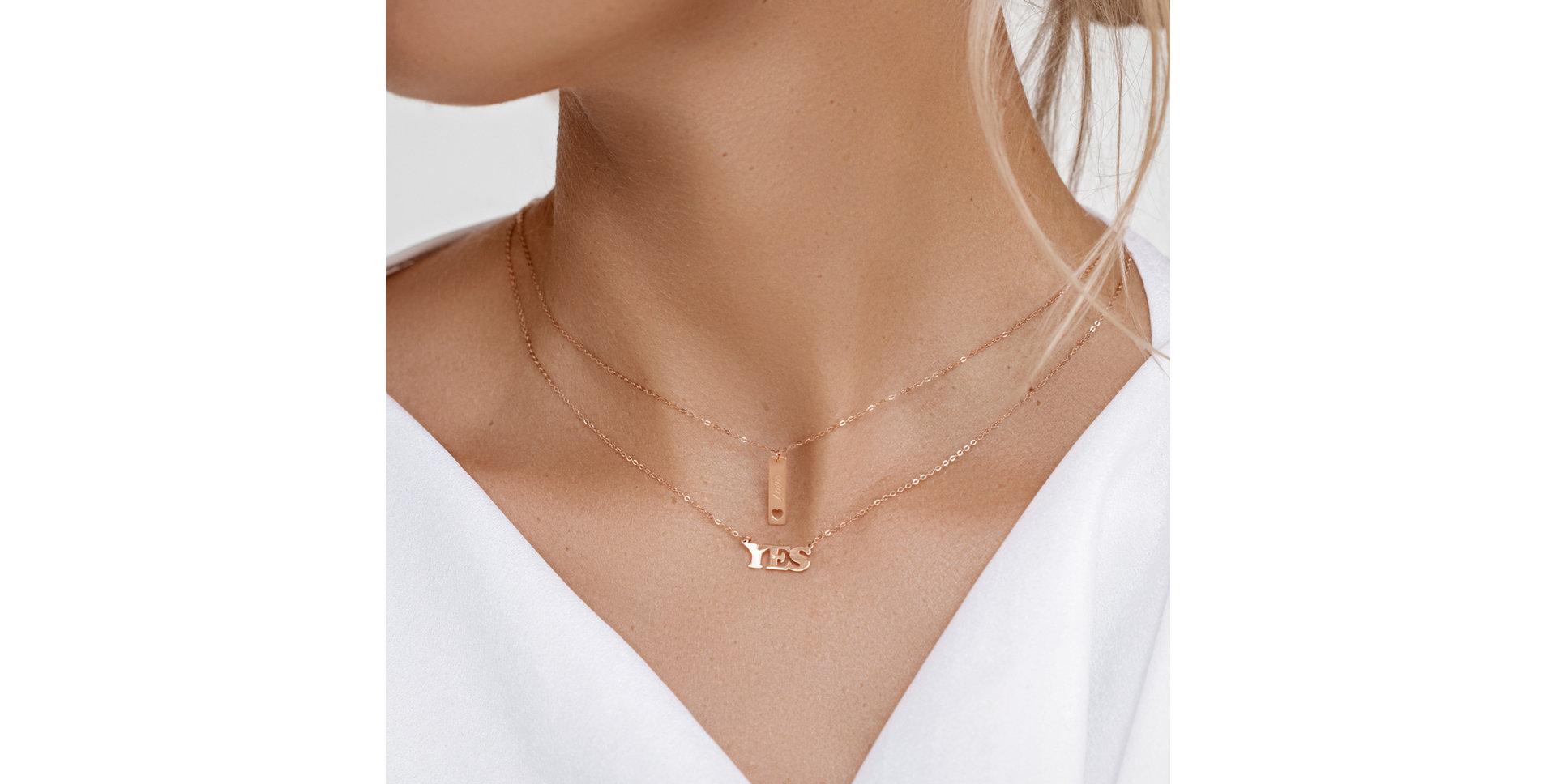Náhrdelník s diamantom YES