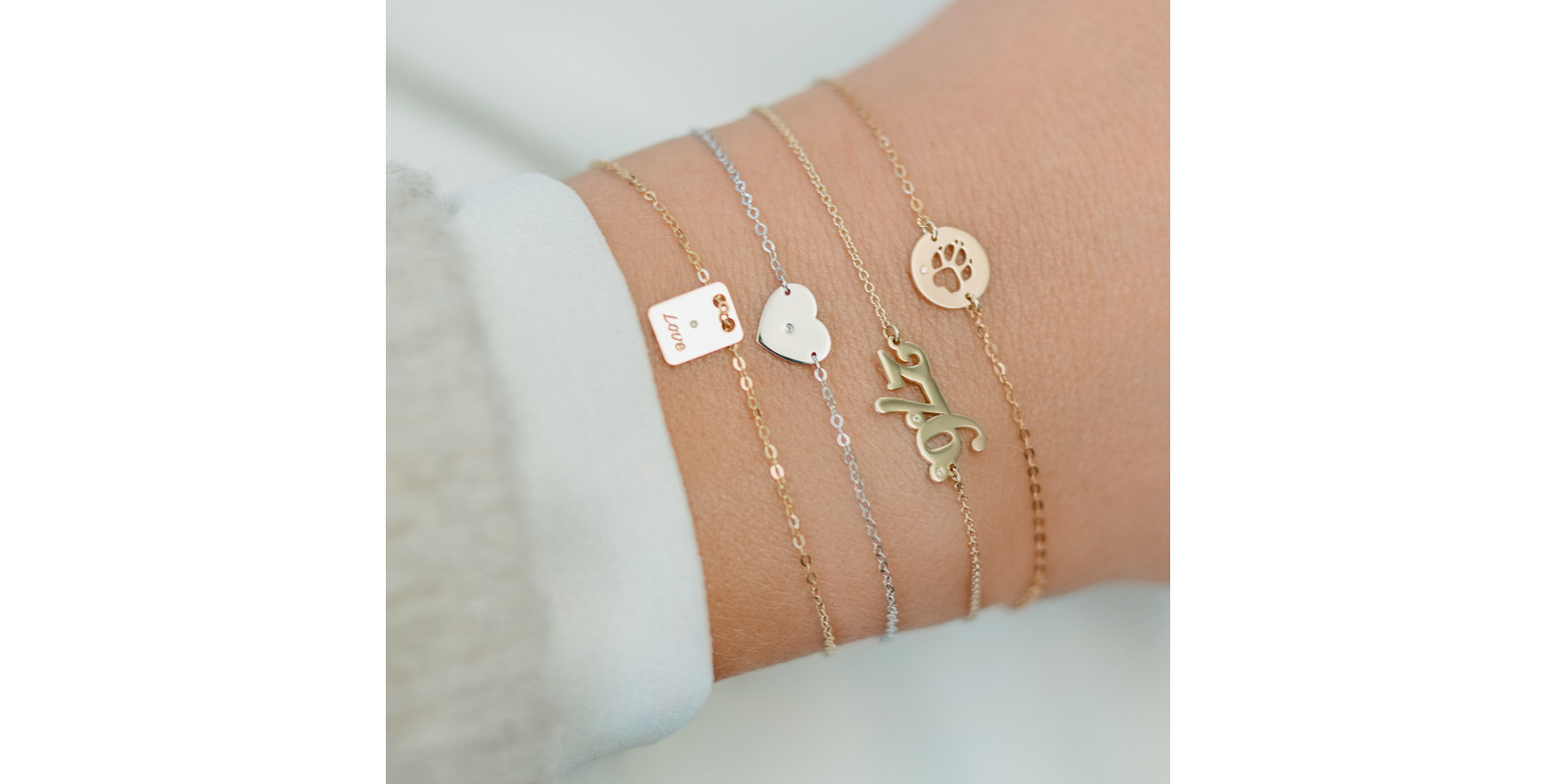 Náramok s diamantom Military Mini