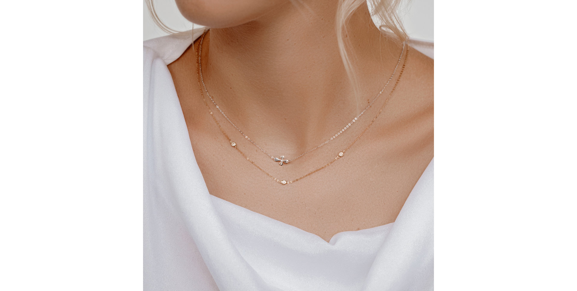 Náhrdelník s diamantmi Dots