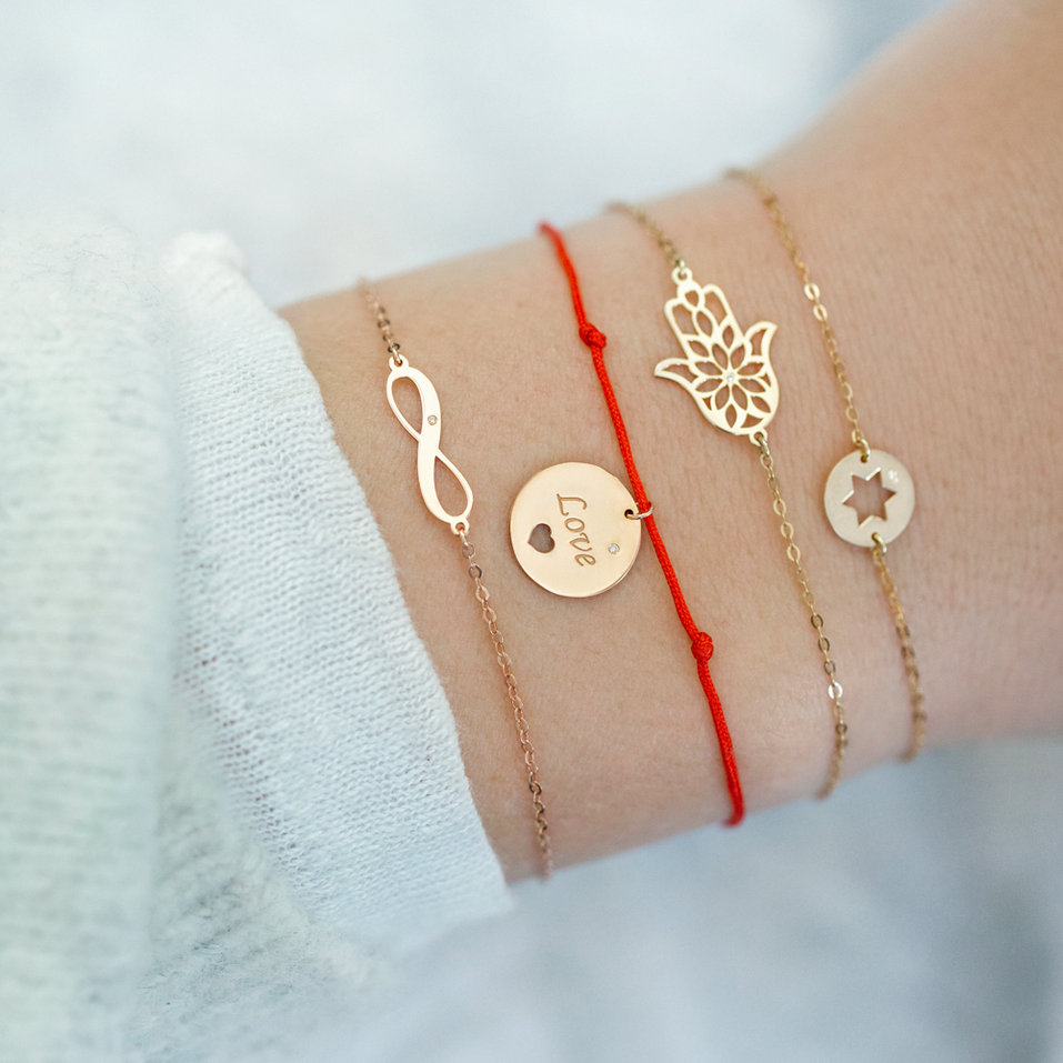 Diamantový náramok so šnúrkou Love Magical