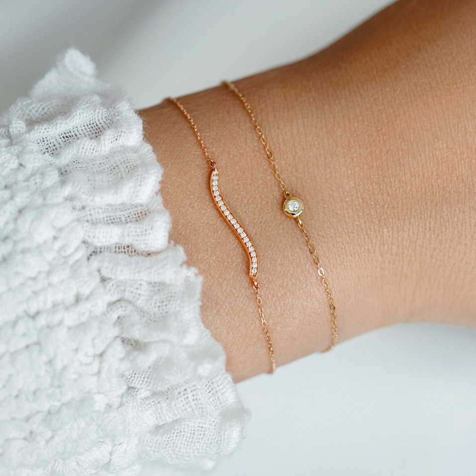 Náramok s diamantom Lovely Drop