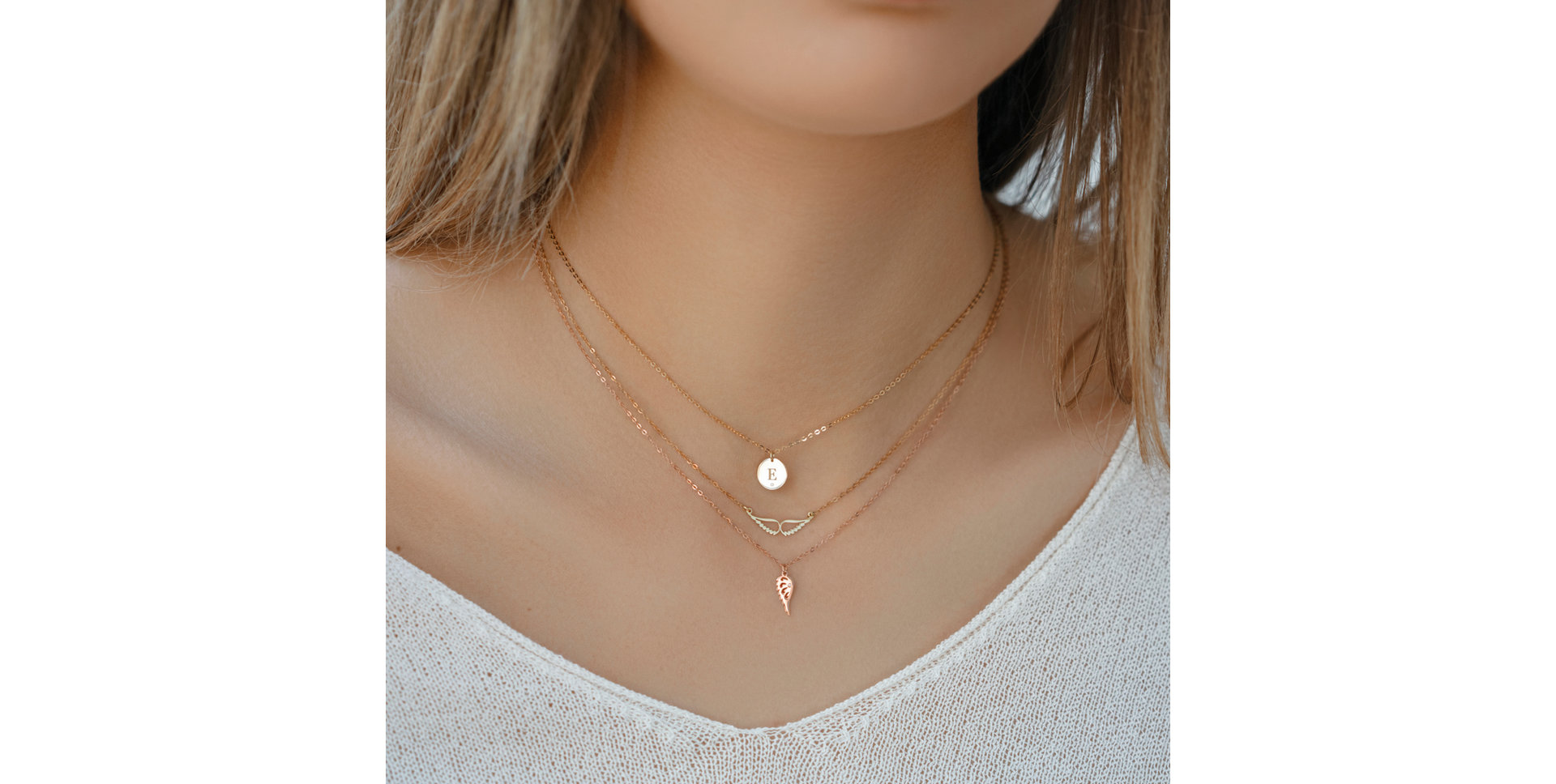 Náhrdelník s diamantom Wings