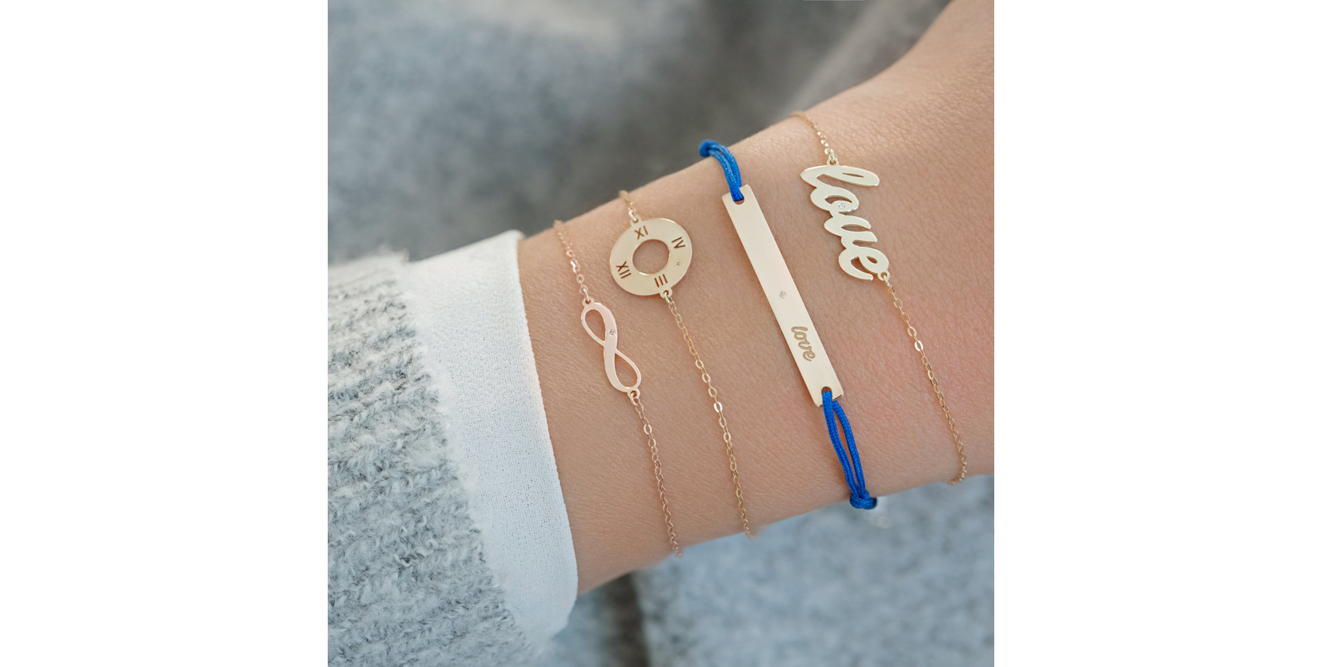 Náramok s diamantom Love