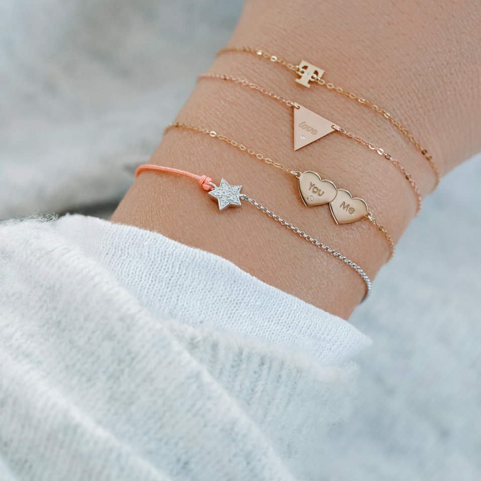 Náramok s diamantom Triangle Love