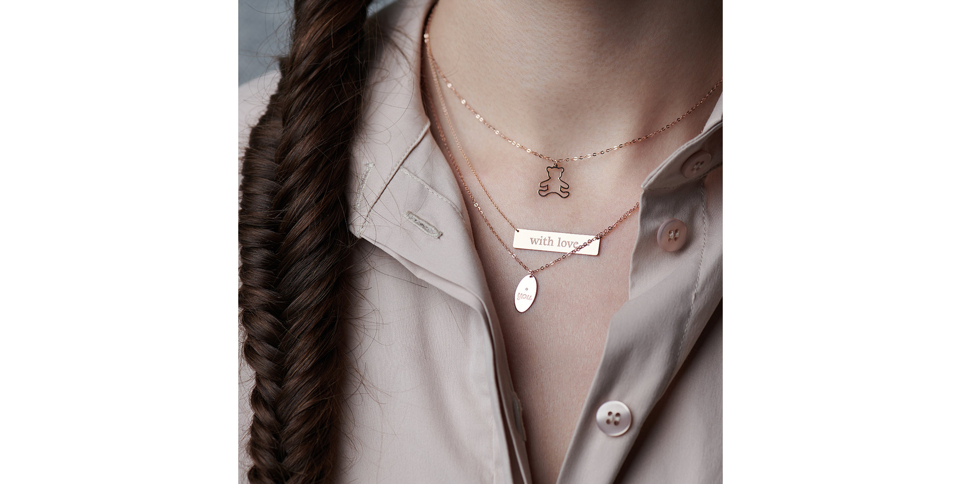 Náhrdelník s diamantom Teddy Bear