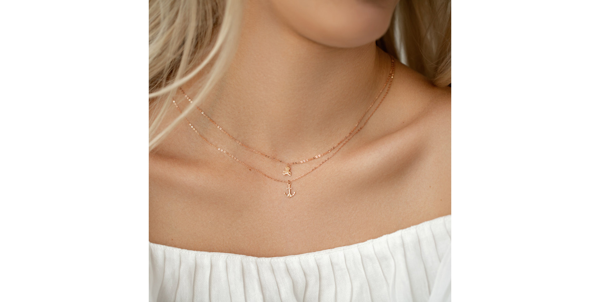 Náhrdelník s diamantom Teddy Bear