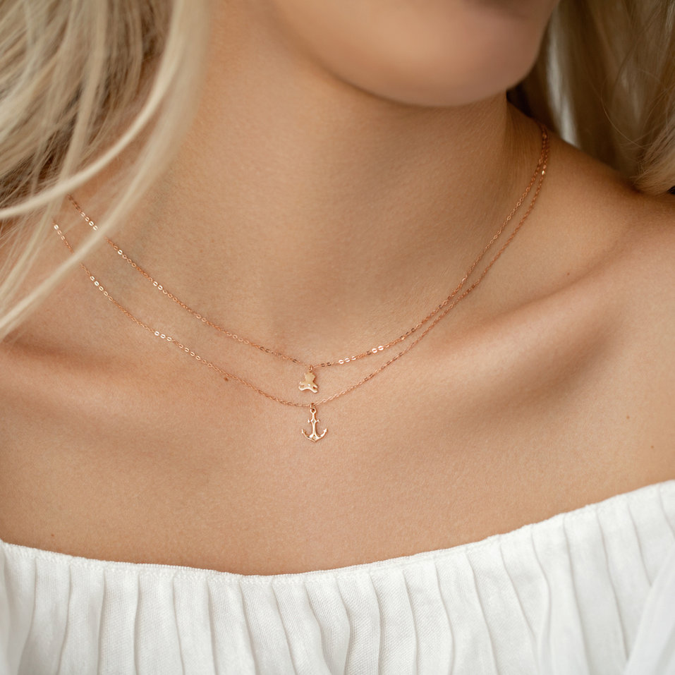 Náhrdelník s diamantom Teddy Bear