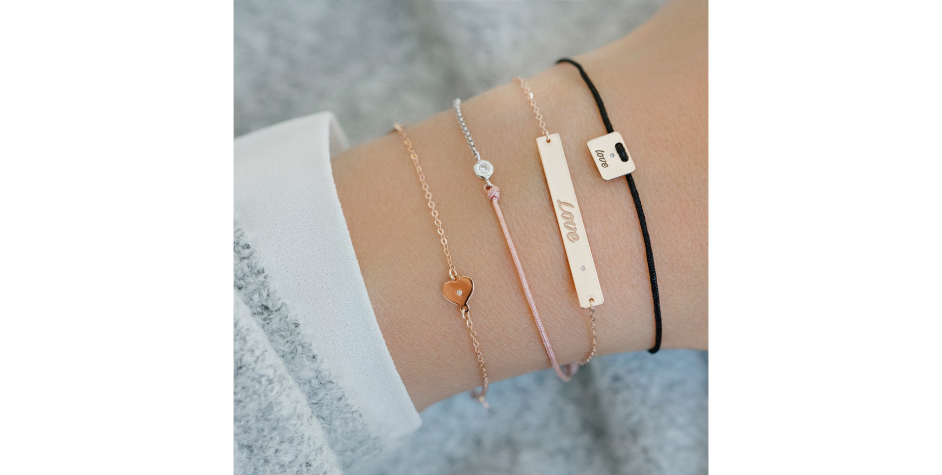 Náramok s diamantom Diamond Heart